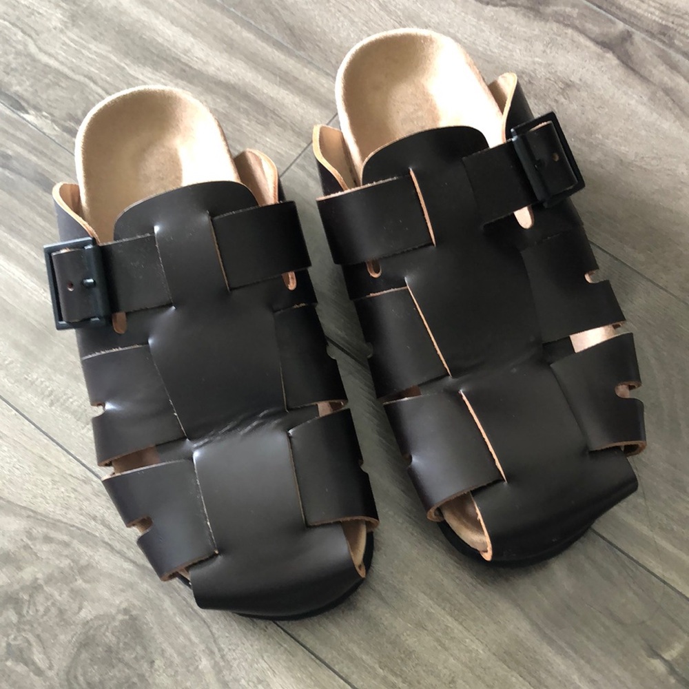 ZARA men dark brown sandals